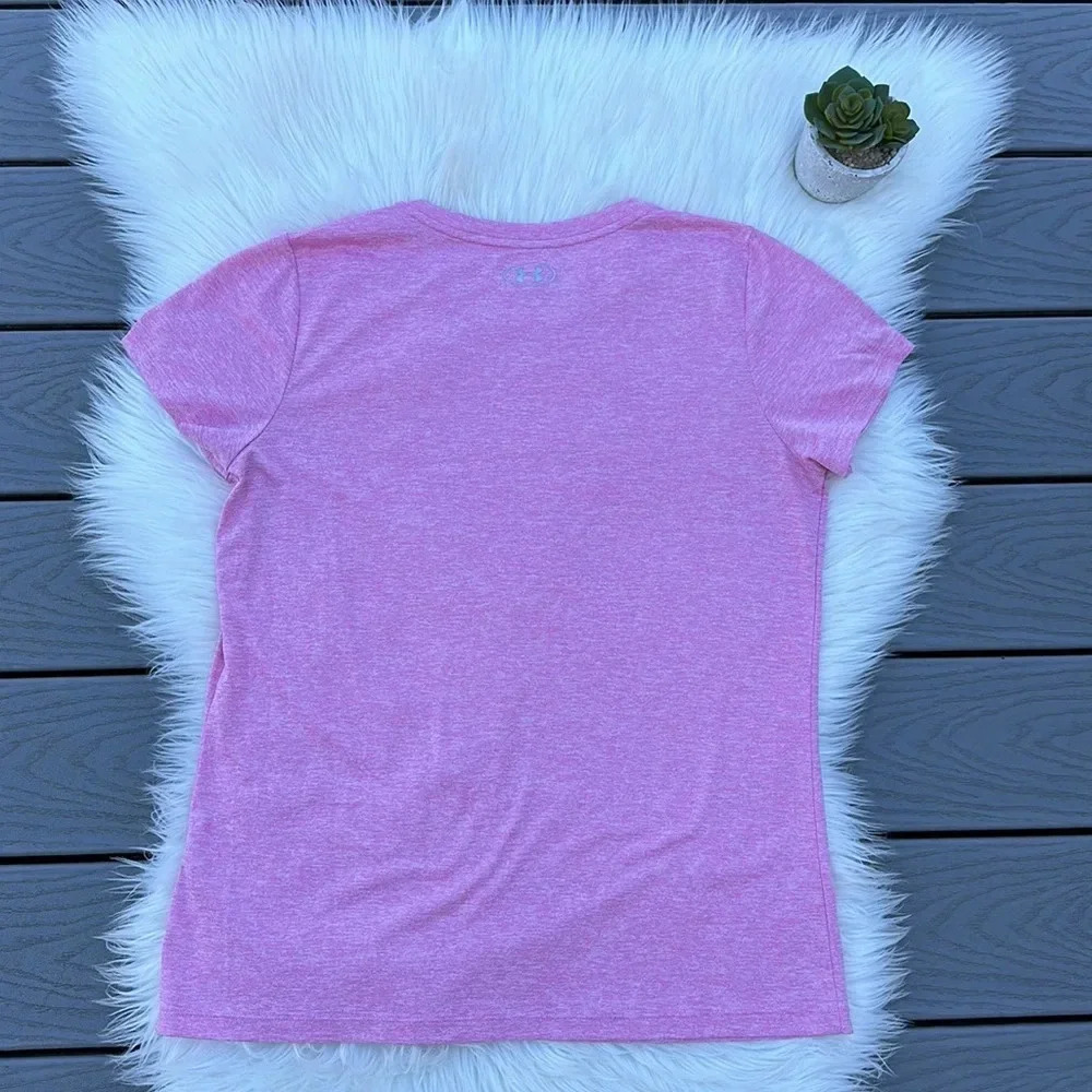 Under Armour pink heat gear logo tee - Picture 4 of 4